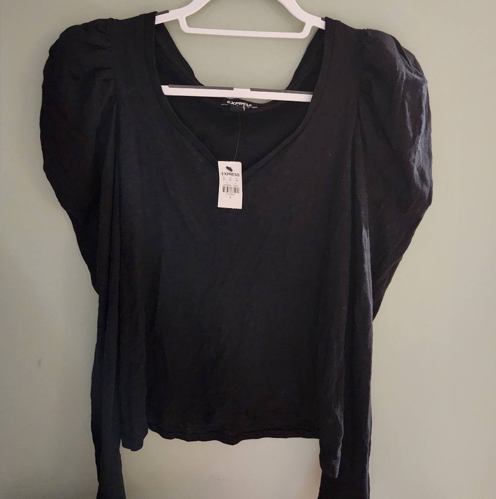 Express Black Long Sleeve Top